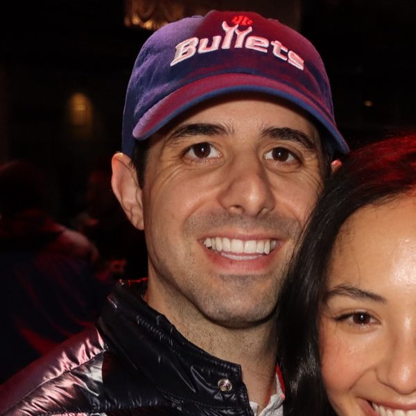 Adam in a Washington Bullets cap